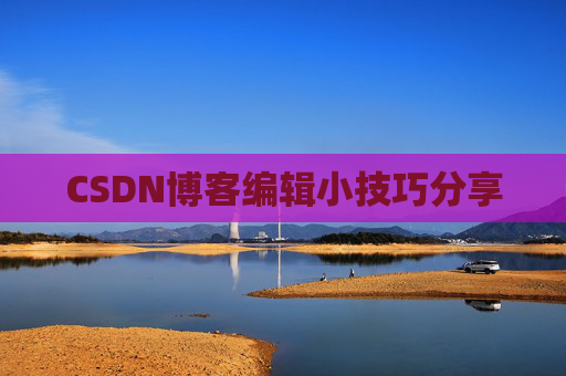 CSDN博客编辑小技巧分享